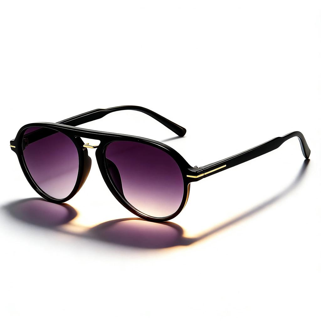 2026 New Double Beam Retro Sunglasses For Women and Men in Pilot Style Shades Metal Line Decoration UV400