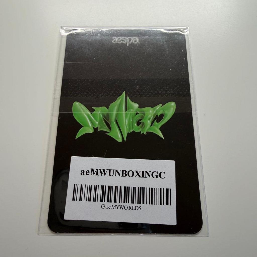 [USED] Aespa My World Unboxing Winter Trading Card