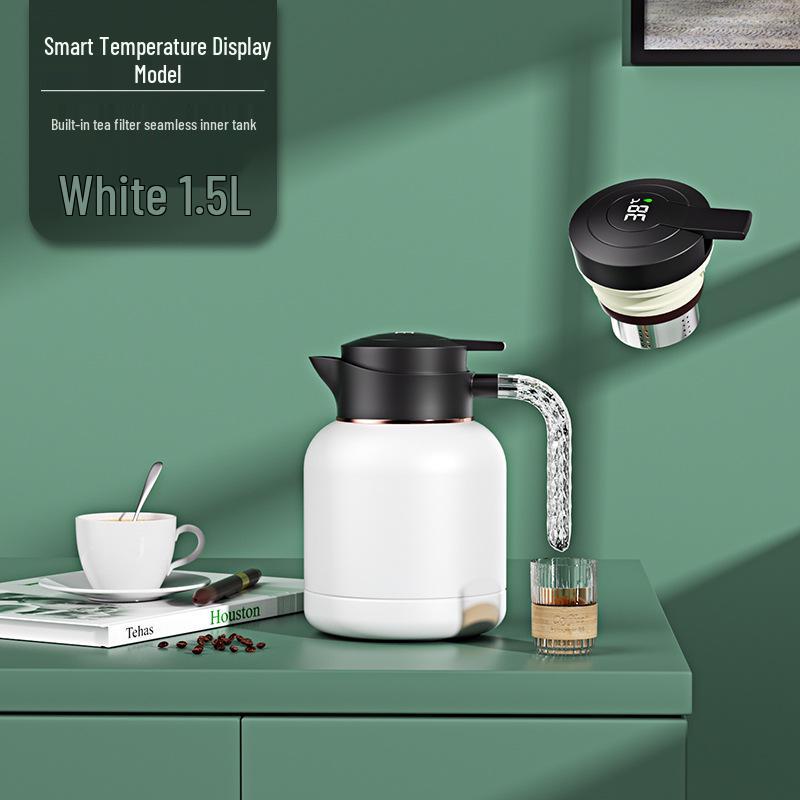 304 Stainless Steel Insulated Kettle with Intelligent Temperature Display for Tea Brewing - Commemorative Business Souvenir.