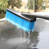 Rim Scrubber Long Handle Retractable Exterior Water Spray Car Wash Brush for Vehicle