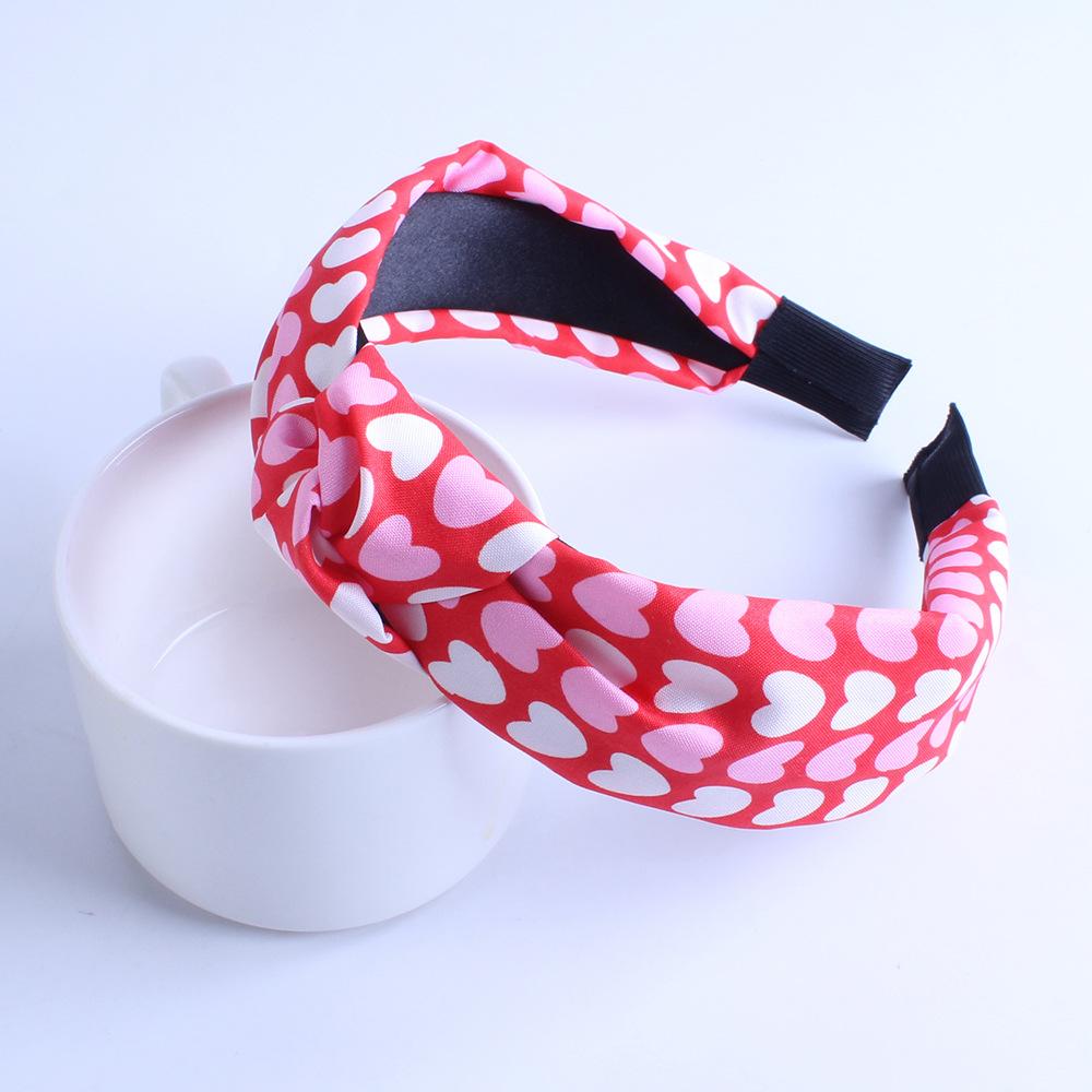 Valentine's Day Hair Bands Knot Printed Women