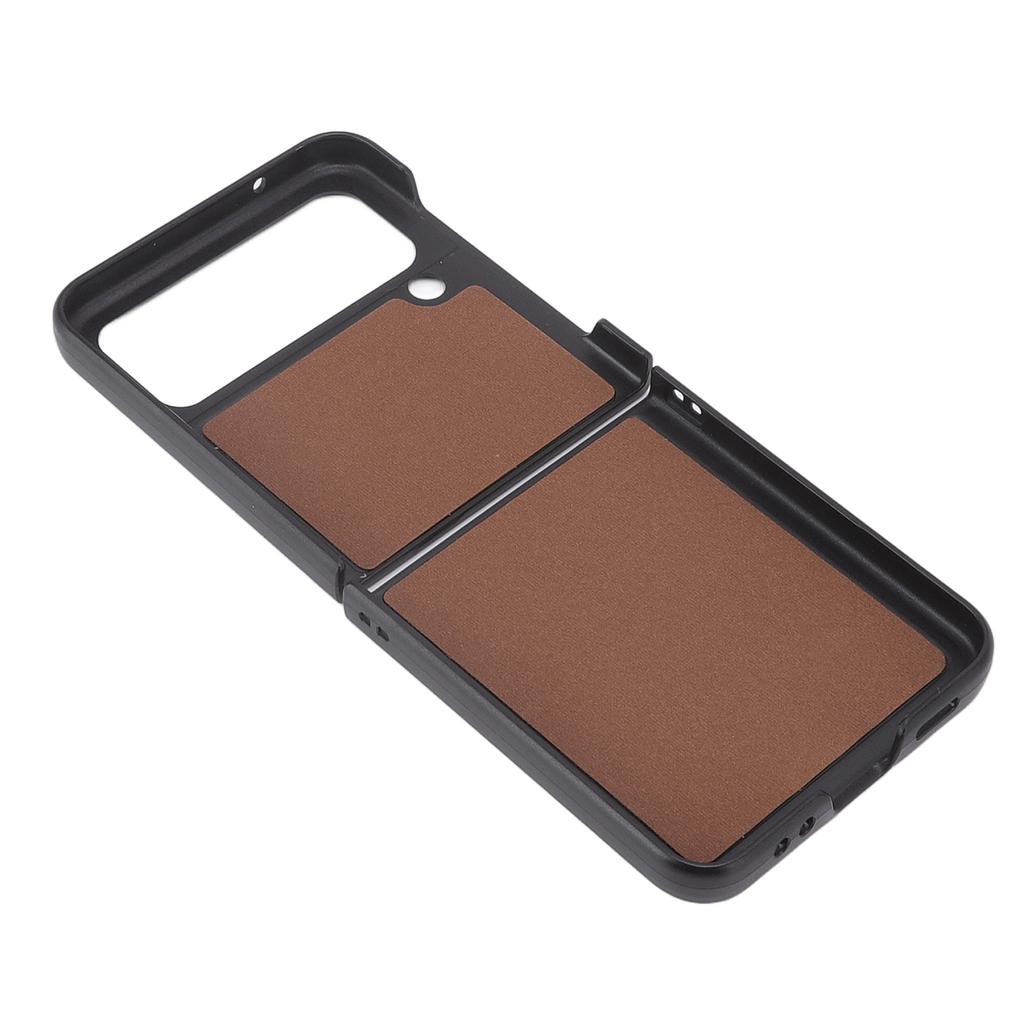 Shiny Phone Case Suede Lining ABS Scratch Resistant Folding Screen Phone Case for Samsung Galaxy Z FLIP 4