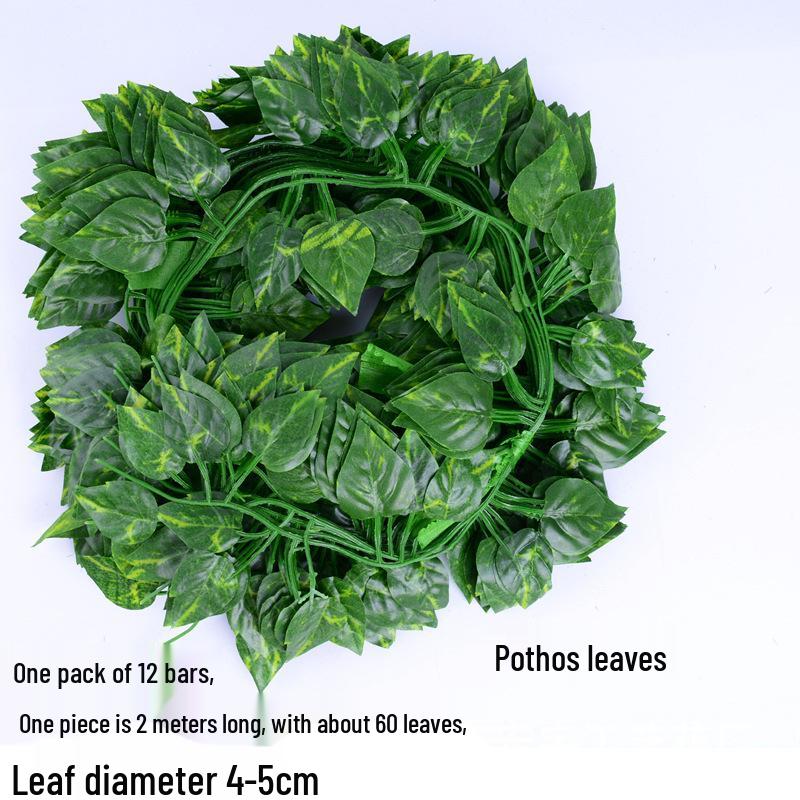 Artificial Rattan Leaves and Ivy Vine Decoration