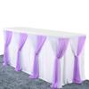 Stretch Yarn Cross-striped Table  Skirt Rectangular Table Round Table Skirt Wedding Party Decoration