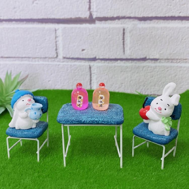 Rabbit Ornamentation Rabbit Figurine For Desk Decors And Dolls House Embellishment Mini Figurine Houses Display