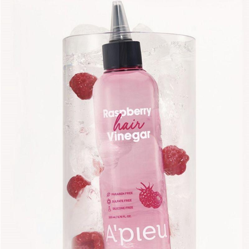 A'PIEU Raspberry Hair Vinegar 200ml | pH Balancing Hair & Scalp Care for Smooth, Shiny Hair