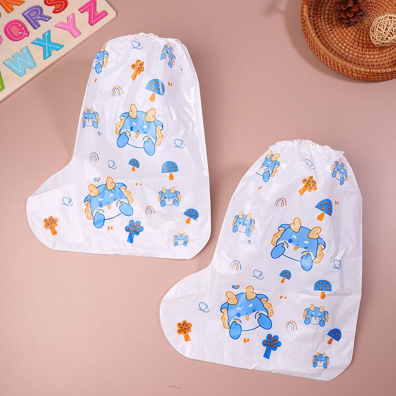 1Pair Cartoon High Waterproof Children'S Shoe Covers Protectors Anti-Slip Rain Proof Long Shoes Cover With Stretchy Cuff