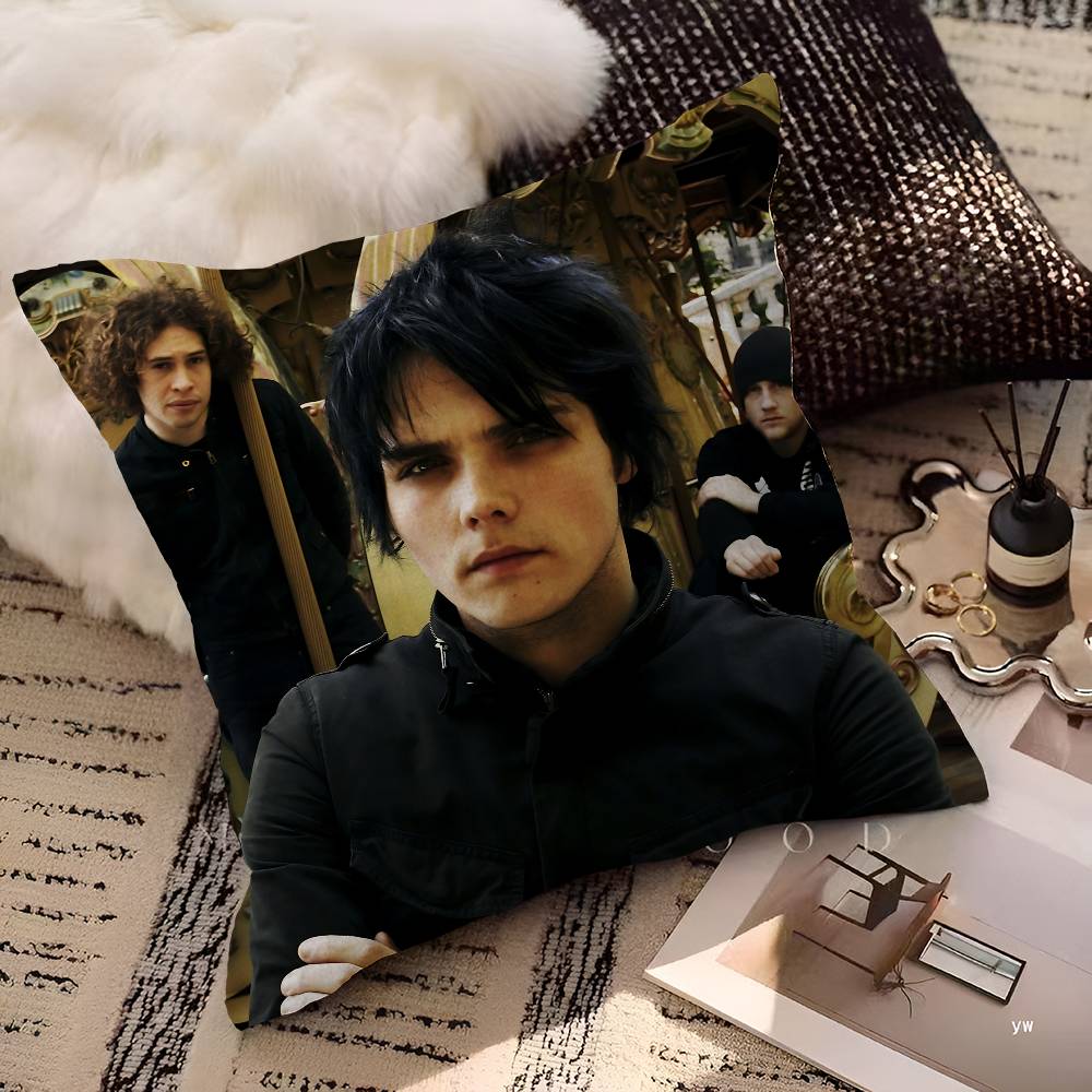 My CChemical RRomance Band Pillow Cover For Bedroom Room And Living Room Sofa Decorative Cushion Cover