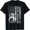Vintage Crane Operator American Flag Tee Gift Unisex T-Shirt