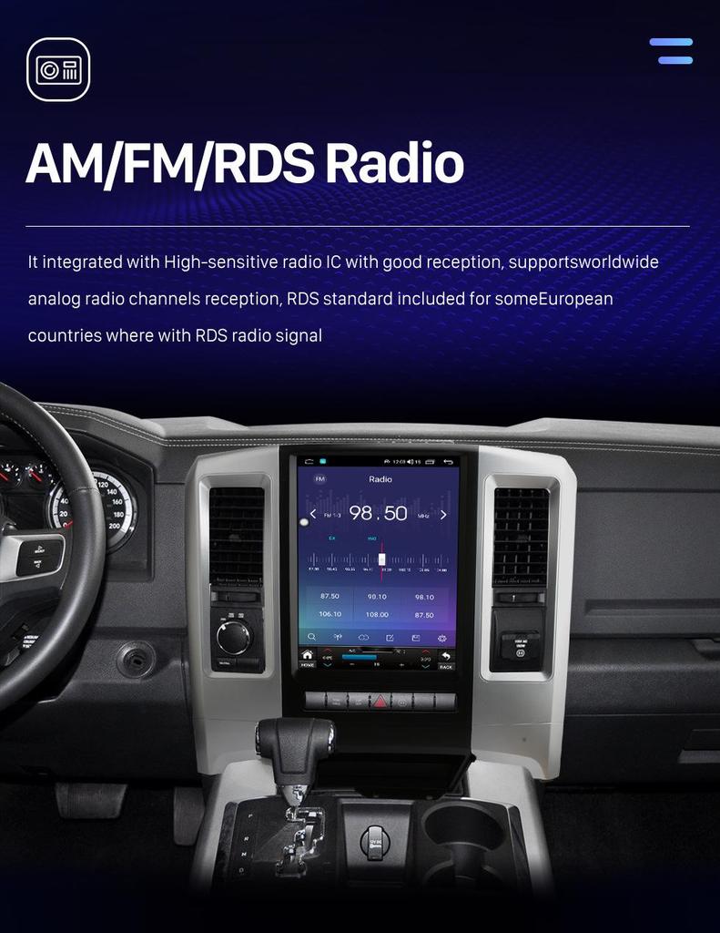 Bluetooth CarPlay Smart Navigation Radio for 2009-2012 Dodge RAM