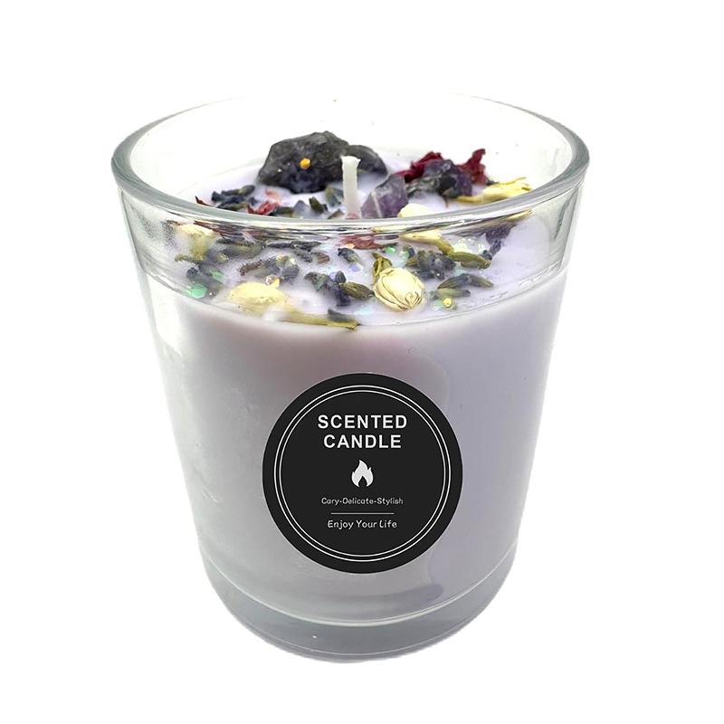 

Свечи без дыма большой емкости Изысканная ароматерапия Свадебный дизайн с кристаллами Высококлассный стиль Аромат для комнаты Элегантные 8x9см