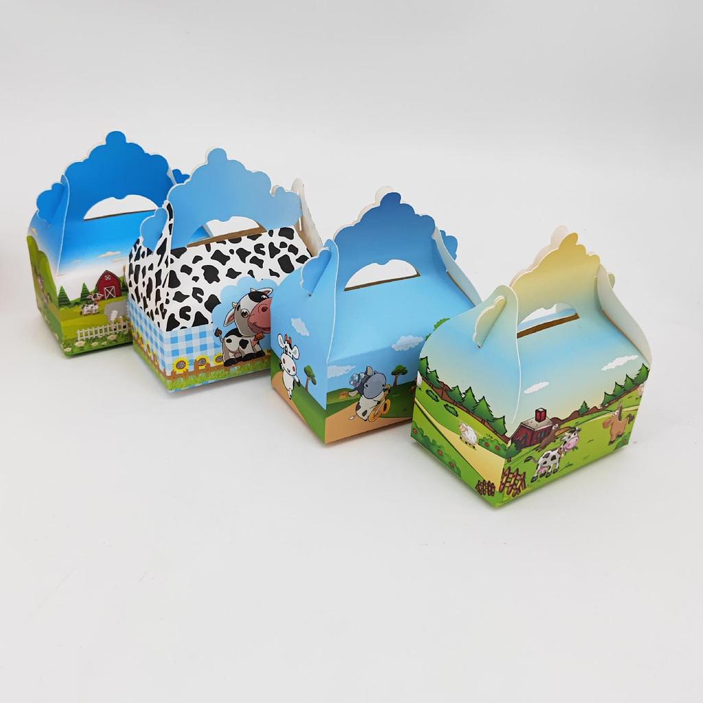 Farm Series Cartoon Animal Baby Party Candy Boxes - 24 Pack