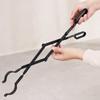 Folding Fireplace Log Tongs Lightweight Steel with Loop Handles