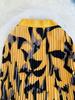 European & American Printed Pleated A-line Midi Skirt for Women - High-waisted, Versatile & Slimming