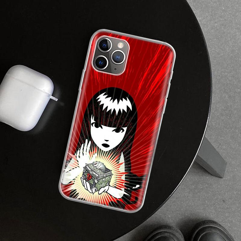 

Comics Emily The Strange Phone Case Cover for iPhone 11 12 13 Mini 14 15 Plus 16 Pro Max 17 Air 7 8 + SE Art Customized Fundas 1 iPhone 13