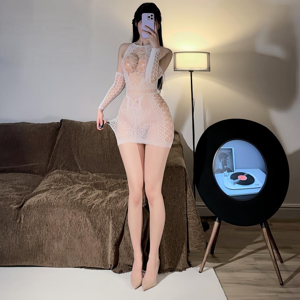 Sex Underwear Open Passion Suit Transparent Seduction Sexy One-piece Mesh One-piece Suspender Stockings