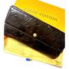 Used Louis Vuitton Long Wallet Vernis Lam Black