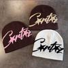 Knit Hat For Women Warm Winter Beanie With Letter Pattern For Street Style