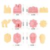 8Pcs Cookie Cutter Stamp for Eid Mubarak Mosque Teapot Pressable Biscuit Mold Kitchen Baking Pastry Tools Cake Decor