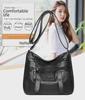 2024 Geantă versatilă din piele moale și de umăr: Multi-strat, capacitate mare pentru femei de vârstă mijlocie și în vârstă