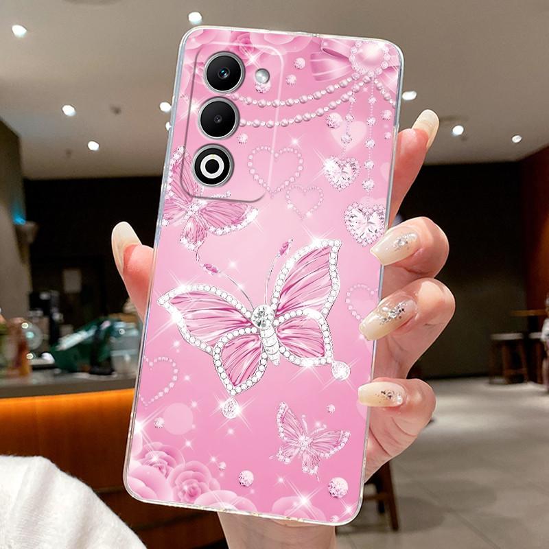Jelly Case For OPPO A5 A5i Pro A6i Flower Butterfly Phone Cases Capa For Oppo A5 5G Soft Silicone Coque Transparent TPU Cover