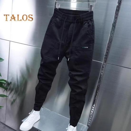 Pánské Cargo Kalhoty Volné Stahovací šňůrka na kotníky Pružný pas Jednobarevné Více kapes Fitness Streetwear Outdoor Cestování Sportovní kalhoty
