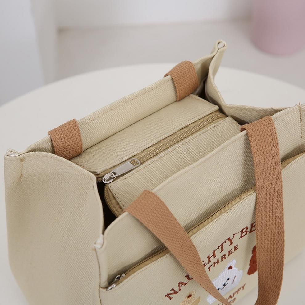Versatile Canvas Tote Bag: Portable, Stylish, Ideal for Work, School, or Lunch