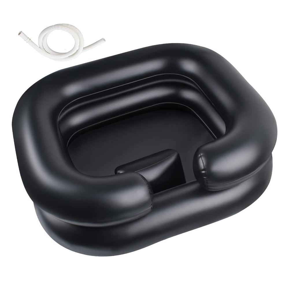

Inflatable Shampoo Basin - Portable Shampoo Bowl, Hair Wash Tub for Dreadlocks and at Home Sink Washing чорний