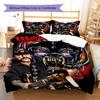 Motorhead Pattern Bedding Set Quilt Cover Pillowcase Home Decor Gift (1 * Duvet Cover + 2 * Pillowcase, Without Core)