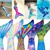 Set Costum de Baie Coadă de Sirenă Părinte-Copil pentru Femei și Copii – Costum de Performanță cu Înotătoare Opționale