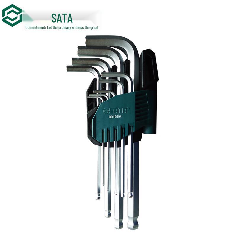 SATA 9-Piece Long Ball-End Hex Key Set