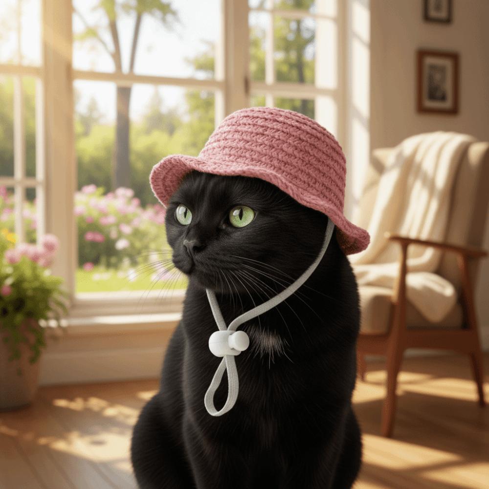 Adjustable Pet Straw Hat Breathable Pet Sunshade Hat Fashion Dog Fisherman Hat Photography Props