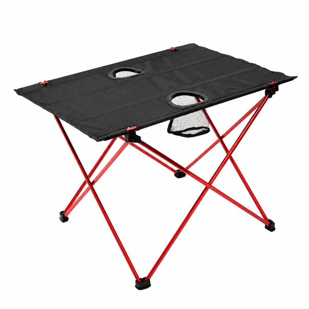 Small Folding Outdoor Table Quick Setup cloth Top with Storage Convenient Packing