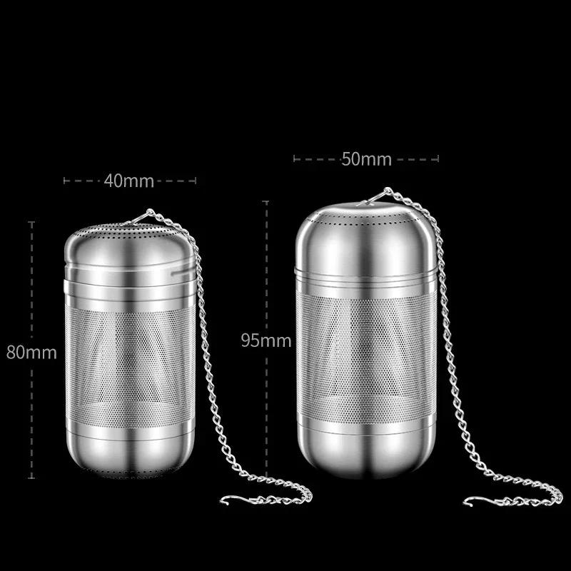 316 Stainless Steel Tea Strainer Spice Seasoning Ball Strainer Teapot Fine Mesh Filter Teahouse Hot Pot Seasoning Accessories