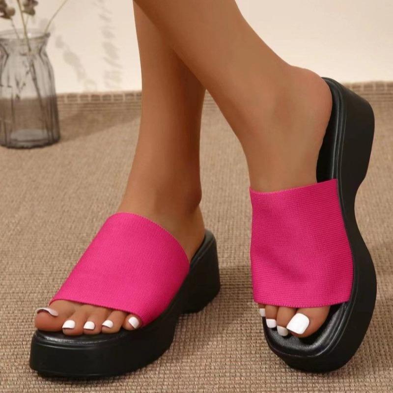 Slippers sandals women's summer new large size outer wear platform open-toed beach women's shoes