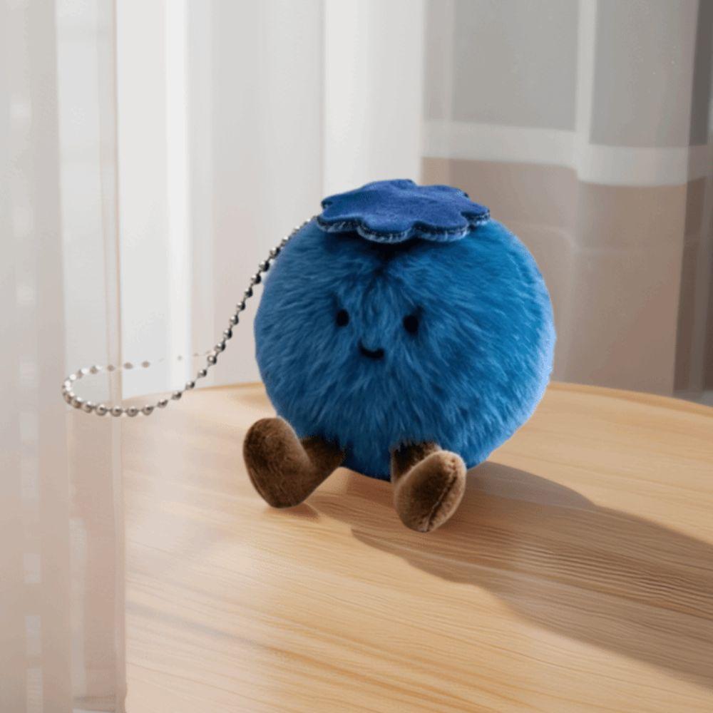 Simulation Blueberry Blueberry Plush Keychain Soft Blueberry Plush Bag Charm Bag Decor