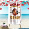 Sunderland Association Football Club Custom Name Print Beach Towel Large Soft Quick Dry Towel For Beach Camping Swimming