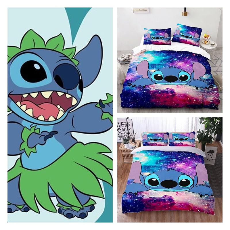 Adorable 3d Lilo Stitch Cartoon Bedding Set For Your Little One's Bedroom