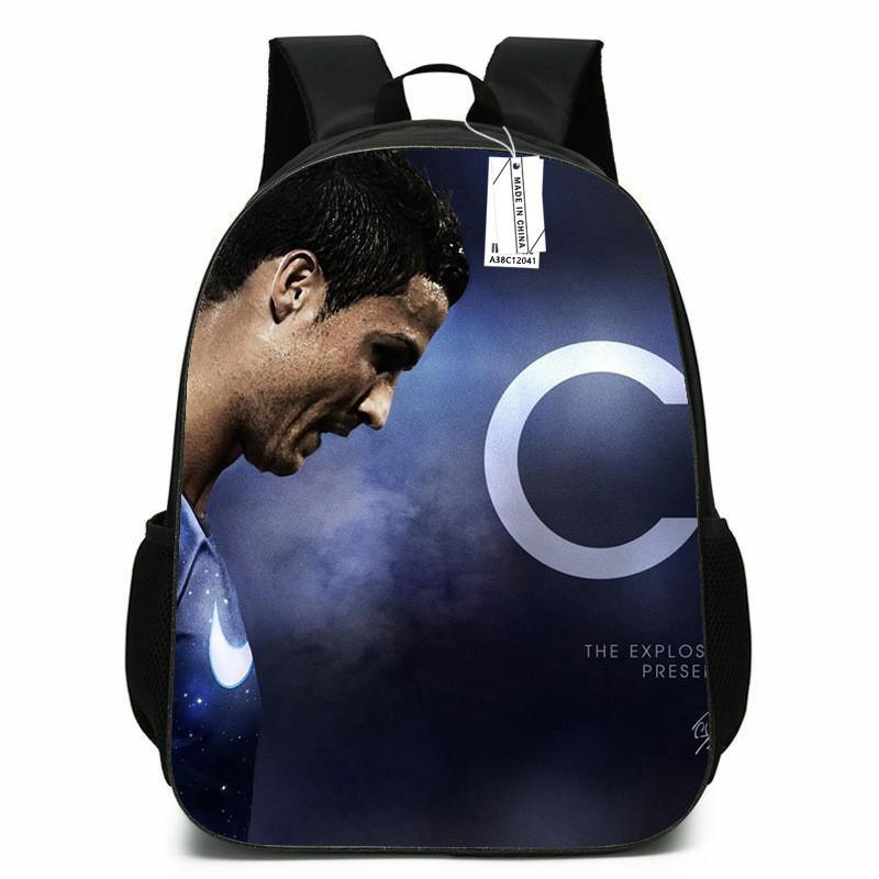 Cr7 Cartoon School Backpack Oxford Fabric Breathable Lightweight For Elementary Students Classroom