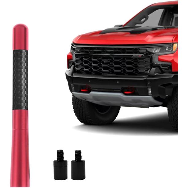 Carbon Fiber Truck Antenna for Chevy Silverado 1500 2500 3500 & GMC Sierra 1999-2025 2026,Chevy Silverado Antenna Truck Accessories,Short Car Video