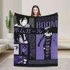 Vintage Chainsaw Man Reze 90s Blankets Travel Flannel Bedding Throws For Couch Chair Sofa Bed Super Soft Bedspread Present