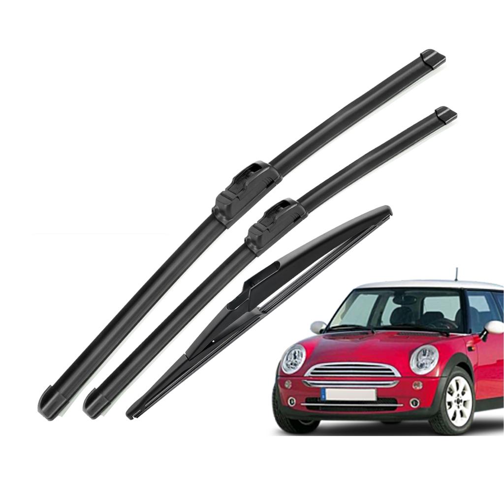 For Mini Cooper R50 R53 2004-2006 2005 Wiper Front & Rear Wiper Blades Windshield Windscreen Window Brushes 19"+18"+12