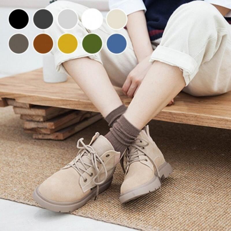 Plain crew socks, golji fashion socks, mid-calf, men s and women s long socks black