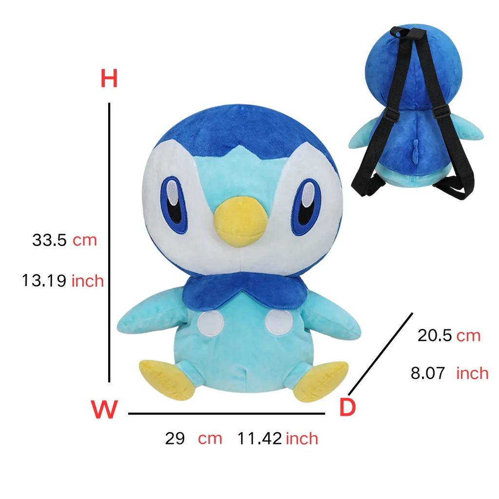 Gengar Mimikyu Eevee Snorlax Charmander Charizard Mew Rowlet Plush Backpack Stuffed Toys Shoulder Bag for Kids Gifts 12 INCH