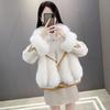 Winter new imitation suede, imitation fox fur, women's fashion down cotton clothes, short models - 0 years old
