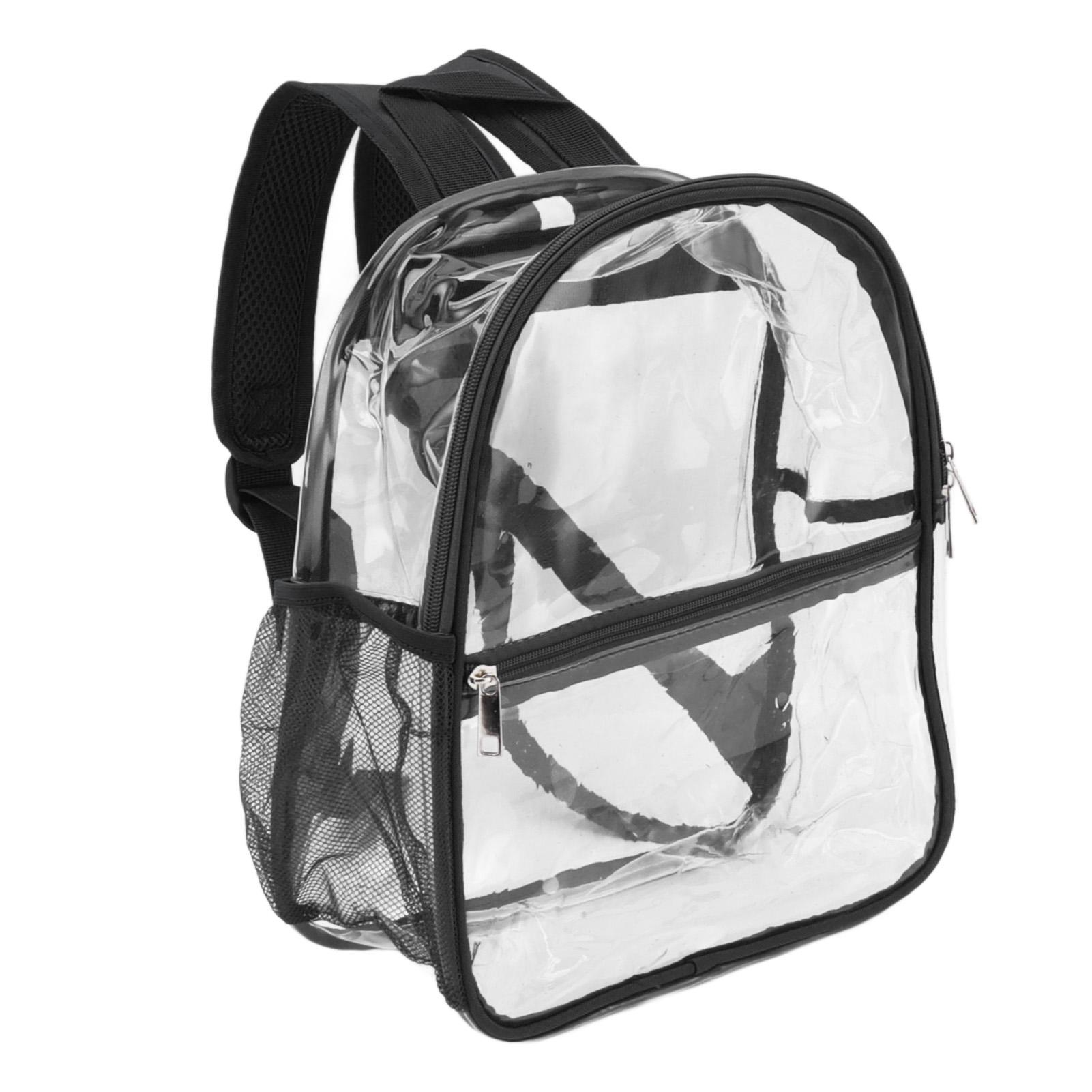 

Прозрачный рюкзак из ПВХ, портативный, с застежкой-молнией из ПВХ, большой емкости, прозрачный рюкзак для школы, синий
