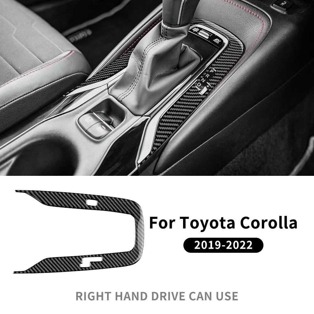 Real Soft Carbon Fiber RHD LHD Sticker For Toyota Corolla 2019 2020 2025 2025 2025 2025 Center Console Gear Shift Accessories