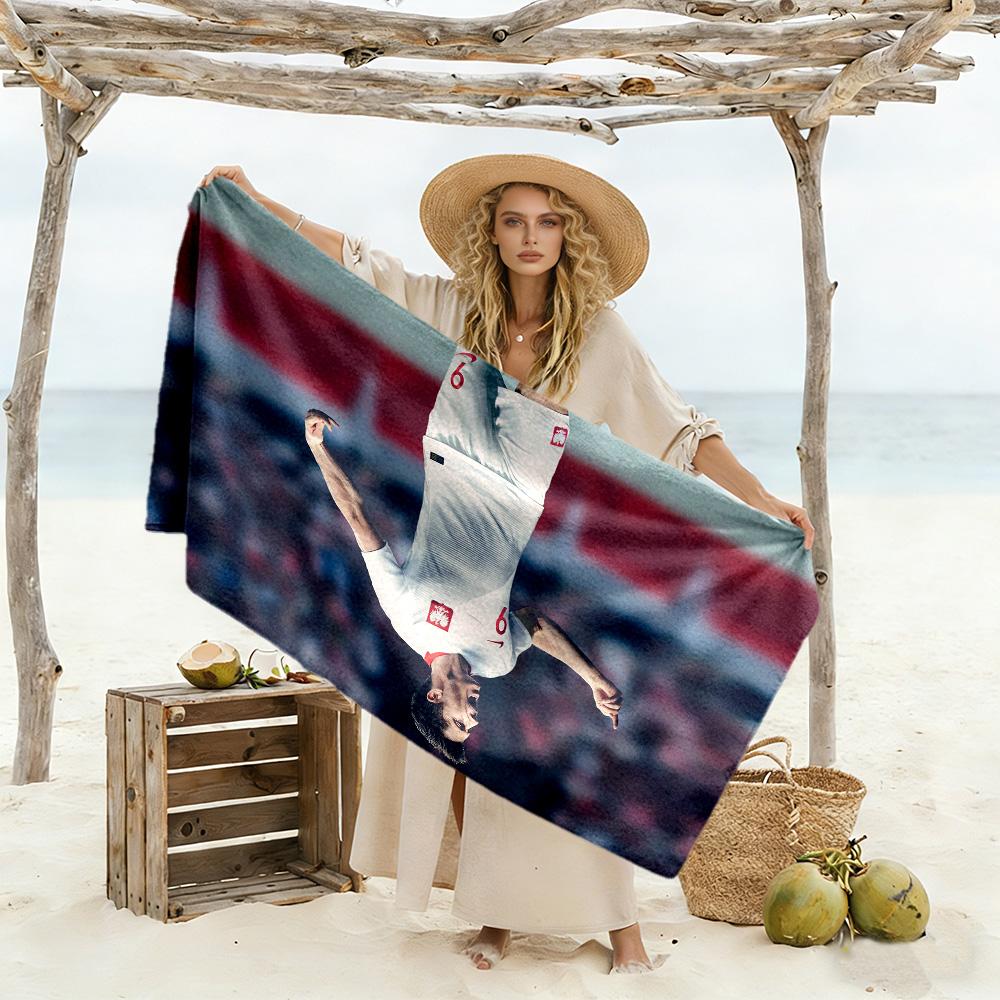 Chelsea Fc Player Action Beach Towel Quick-Dry Soft Microfiber Comfortable Lightweight