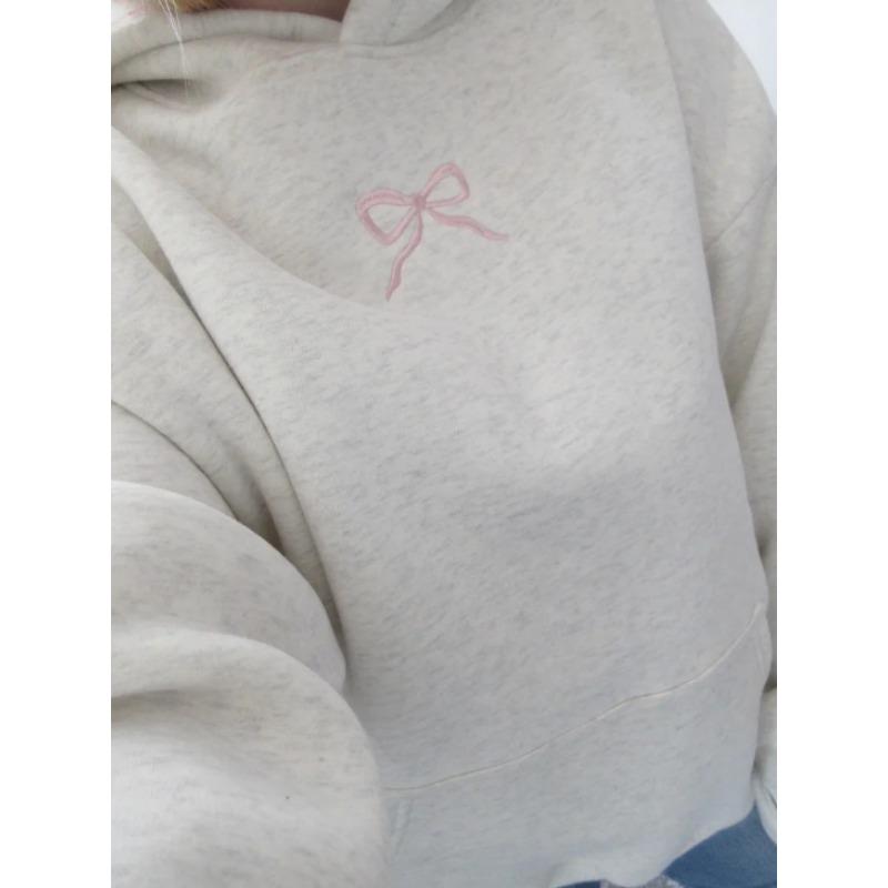 Женский свитшот Хлопок Оверсайз С капюшоном Флис Утепленный Свободный Воротник-стойка Повседневный Пуловер С длинным рукавом Зимний свитшот Топ XXXXL 1970₽