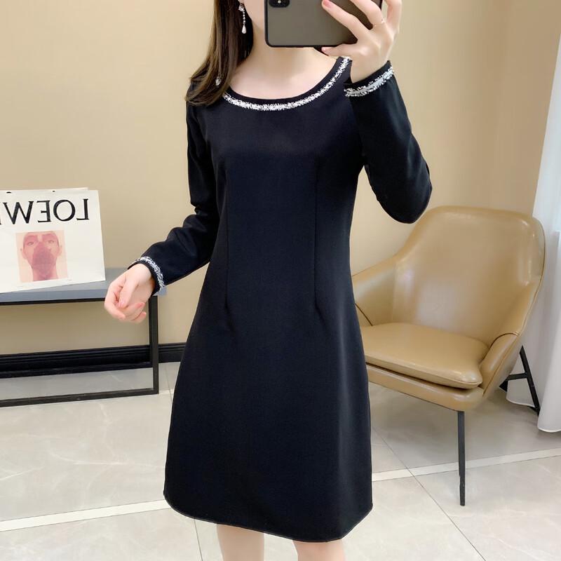 

Firstview Women s Urban Casual Long Sleeve A-line Dress M